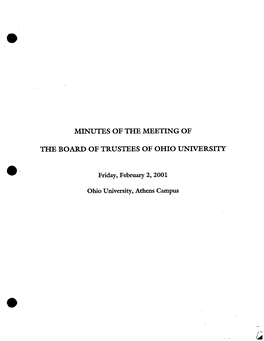 Minutes of the Meeting of the Board Of