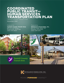 COORDINATED PUBLIC TRANSIT— HUMAN SERVICES TRANSPORTATION PLAN Yamhill County Transit Area November 2016