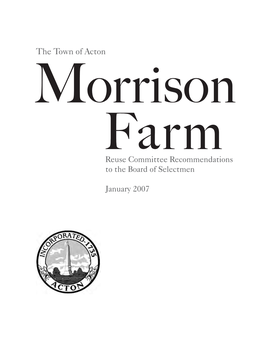 Morrison Farm Reuse Recommendations