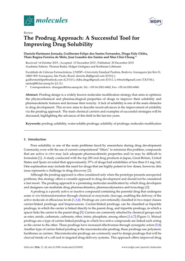 The Prodrug Approach: a Successful Tool for Improving Drug Solubility