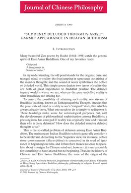 Karmic Appearance in Huayan Buddhism