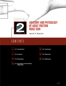 Chapter 2: Anatomy and Physiology of Adult Friction Ridge Skin