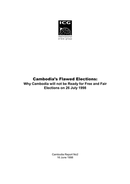 Asia Report, Nr. 2: Cambodia's Flawed Elections