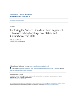 Exploring the Surface Liquid and Lake Regions of Titan with Laboratory