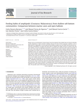 Feeding Habits of Amphipods (Crustacea: Malacostraca) from Shallow Soft Bottom Communities: Comparison Between Marine Caves and Open Habitats