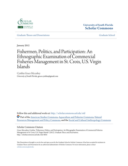 Fishermen, Politics, and Participation: an Ethnographic Examination of Commercial Fisheries Management in St