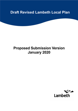 The Draft Revised Lambeth Local Plan Proposed Submission Version January 2020