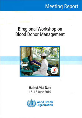 Biregional Workshop on Blood Donor Management