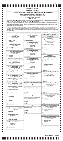 Dominion Voting Systems Ballot