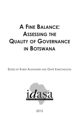 Assessing the Quality of Governance in Botswana