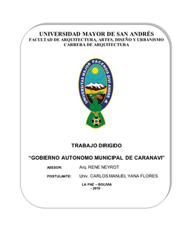 Trabajo Dirigido “Gobierno Autonomo Municipal De Caranavi”
