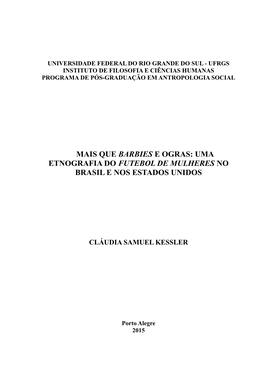 Uma Etnografia Do Futebol De Mulheres No Brasil E Nos Estados Unidos