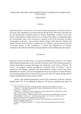 Annotationes in Iuvenalem Contains Observations on the First Six Satires of Juvenal