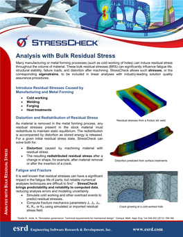 Analysis with Bulk Residual Stress