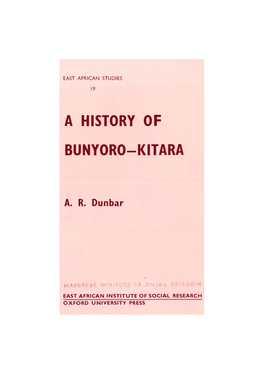 A History of Bunyoro-Kitara