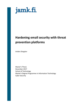 Hardening Email Security with Threat Prevention Platforms