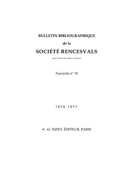 Fascicule N° 10 A.-G. NIZET, ÉDITEUR, PARIS