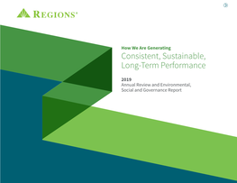 Annual Review and Environmental, Social and Governance Report 2 Regions Financial 2019 Annual Review and Environmental, Social and Governance Report