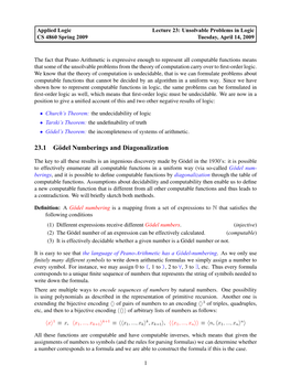 23.1 Gödel Numberings and Diagonalization