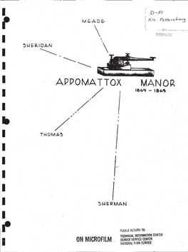 Report on Appomattox Manor, Hopewell, Virginia