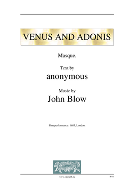 Venus and Adonis