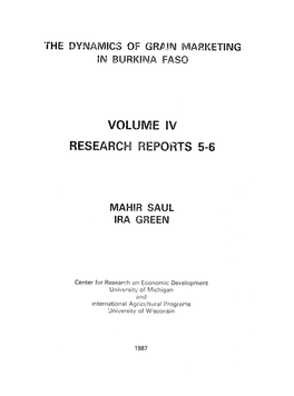 Volume Iv Research Reports 5-6