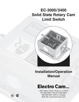 EC-3000/3400 Solid State Rotary Cam Limit Switch