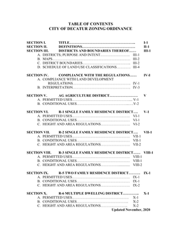 Zoning Ordinance, Updated, November 16