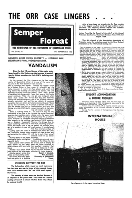 SEMPER FLOREAT, THURSDAY, SEPTEMBER 17, 1964 Sire for Knowledge of His Origins