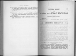 SONS of the AMERICAN REVOLUTION of Jolm Brackett, Pri,Ate, Captain Ebenezer Sullivan's Company, James Scam