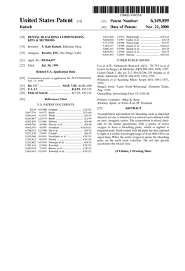 Ulllted States Patent [19] [11] Patent Number: 6,149,895 Kutsch [45] Date of Patent: Nov