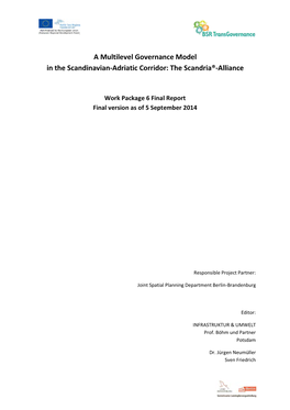 A Multilevel Governance Model in the Scandinavian-Adriatic Corridor: the Scandria®-Alliance