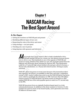NASCAR Racing: the Best Sport Around