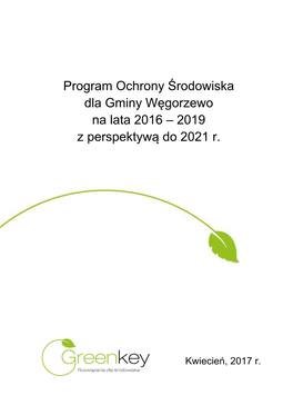 Program Ochrony Środowiska Dla Gminy Węgorzewo Na Lata 2016 – 2019 Z Perspektywą Do 2021 R