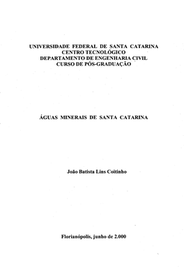 Universidade Federal De Santa Catarina Centro Tecnológico Departamento De Engenharia Civil Curso De Pós-Graduação