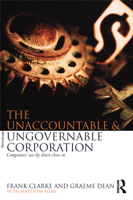 The Unaccountable & Ungovernable Corporation