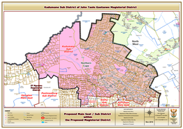 North West Northern Cape Proposed Main Seat / Sub District Within The