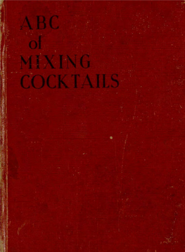 HARRY's ABC of Mixing Cocktails