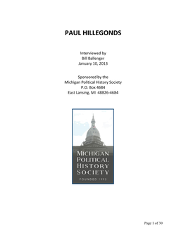 Paul Hillegonds