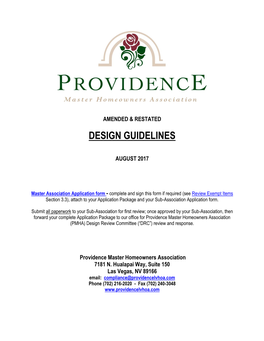 Design Review Guidelines