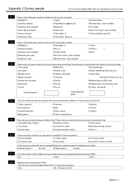 Appendix 1) Survey Sample Appendix 2) the Locations of The