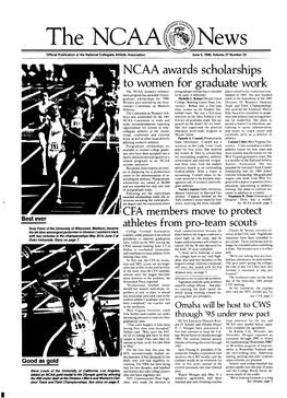 NCAA Awards Scholarships to Women for Graduate Work