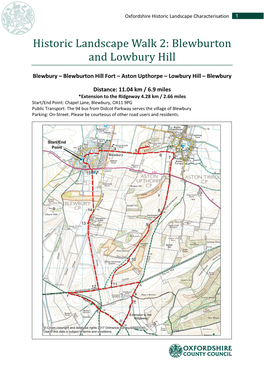 Historic Landscape Walk 2: Blewburton and Lowbury Hill