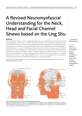 A Revised Neuromyofascial Understanding for the Neck, Head and Facial Channel Sinews Based on the Ling Shu 39