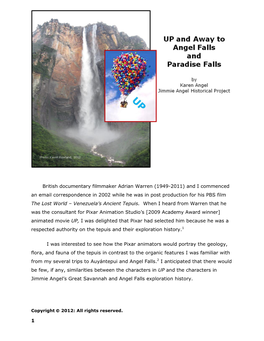 UP and Away to Angel Falls & Paradise Falls