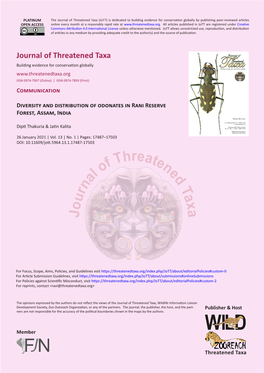 Journal of Threatened Taxa