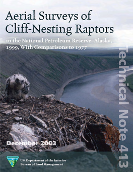 Aerial Surveys of Cliff-Nesting Raptors Production Services Provided By