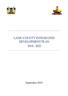 Lamu County Integrated Development Plan 2018 - 2022