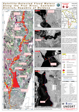 Satellite-Detected Flood Waters Along the Prut River, Cantemir District