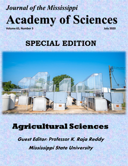 Mississippi Academy of Sciences Volume 65, Number 3 July 2020